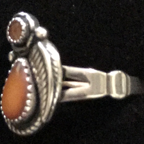 Vintage Paua Shell Navajo sterling silver Ring - Picture 3 of 5